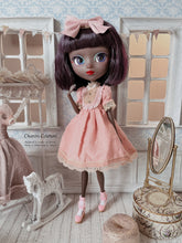 Load image into Gallery viewer, Pink Puffed-sleeve Dress Set