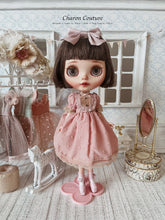 Load image into Gallery viewer, Pink Puffed-sleeve Dress Set